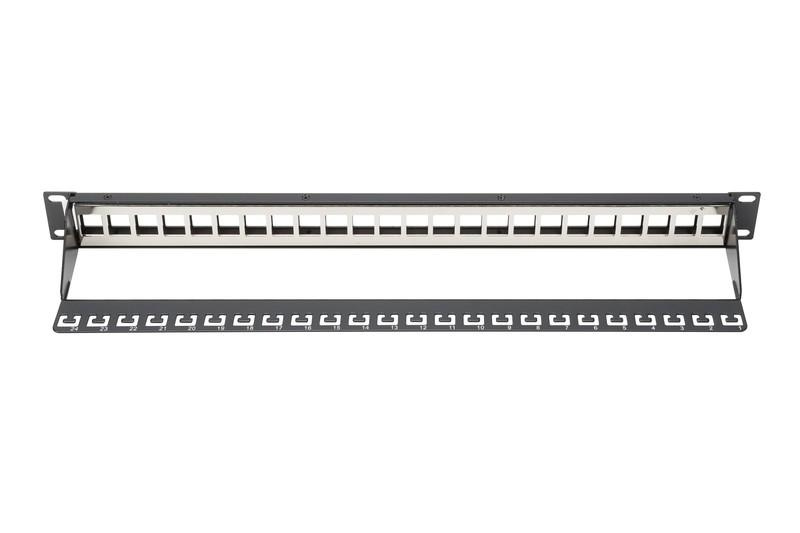 Panel krosowy patch panel modularny 19 24 porty pod moduły keystone