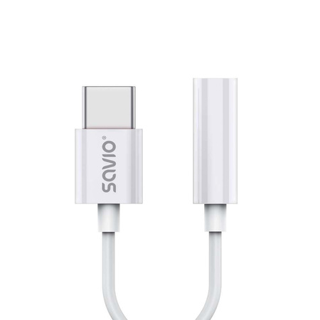 SAVIO AK-51 Adapter USB-C Mini Jack 3.5mm Huawei Oppo Xiaomi