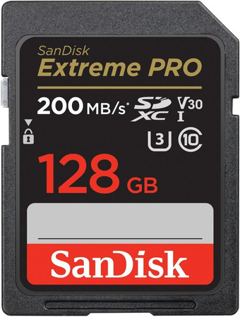 Karta pamięci Extreme Pro SDXC 128GB 200/90 MB/s V30 UHS-I U3 