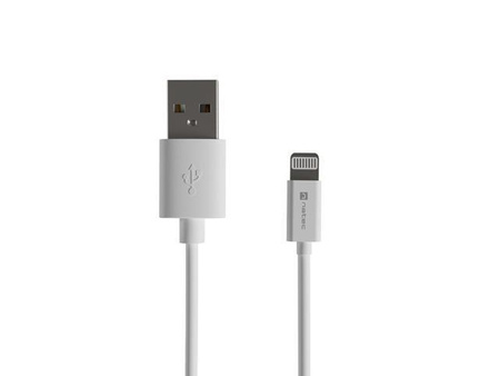 Kabel Natec Prati Lightning / iPhone -> USB-A 1m MFI Biały