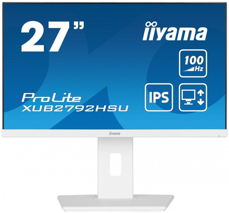 Monitor 27 cali ProLite XUB2792HSU-W6 IPS,HDMI,DP,100Hz,SLIM,4xUSB3.2,PIVOT,  HAS(150mm),2x2W