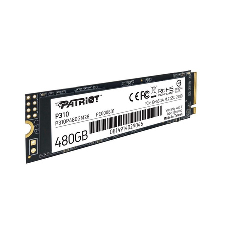 SSD Patriot P310 480GB M.2 2280 PCIe NVMe 4.0 x4 TLC