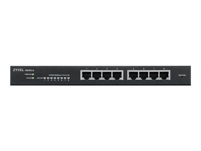 ZYXEL GS1915-8EP 8-port GbE PoE Smart hybrid mode Switch standalone or NebulaFlex Cloud 60 Watt 802.3at desktop fanless