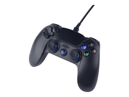 GEMBIRD Wired vibration game controller for PlayStation 4 or PC black