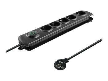 QOLTEC Surge protector Quick Switch 5 sockets 3m black