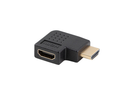 LANBERG adapter HDMI - HDMI M/F 4K kątowy prawo czarny