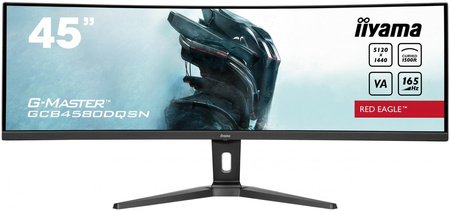 Monitor 45 cali G-Master GCB4580DQSN-B1, VA,DQHD,165HZ,USB-C-DOCK,RJ45,32:9,  1500R,450cd/m2,3000:1,0.8ms,3xUSB,2xHDMI,1xDP,2x3W,PowerDelivery-90W