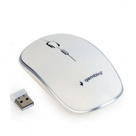 GEMBIRD MUSW-4B-01-W Bezprzewodowa mysz optyczna MUSW-4B-01-W 1600 DPI nano USB biała