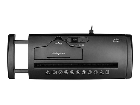 MEDIATECH MT215 SHREDDER - Documents shredder. Cutting paper, foil, CD/DVD discs, credit cards.