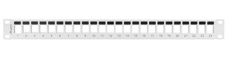 Patch panel pusty 24 porty 1U 19 cali szary do modułów keystone 