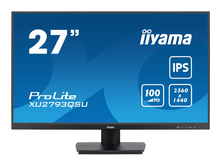 IIYAMA XU2793QSU-B6 27inch ETE IPS 2560x1440 100Hz QHD 1ms 250cd/m2 Speakers HDMI DP USB 2x3.2 FreeSync