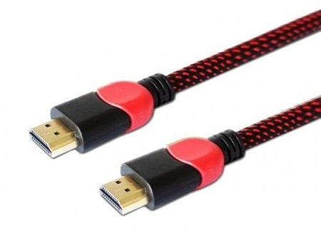 Kabel HDMI 2.0 czerwono-czarny 3 m, GCL-04