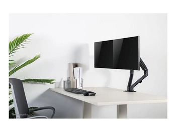 NEOMOUNTS Monitor Dual-DeskMount Gasspring up to 2x 27inch 2x 7kg Grommet/Clamp Full motion VESA75/100 black Mount