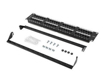 Patch panel Lanberg PPU5-2048-B 48 port 2U 19" kat.5e czarny