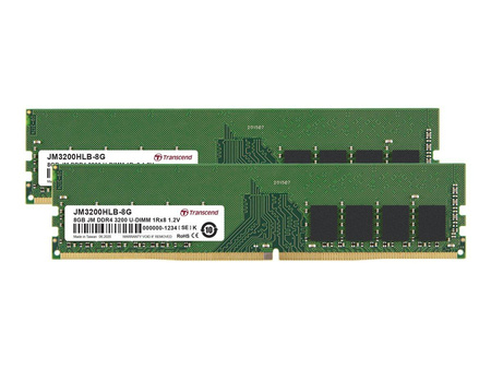 TRANSCEND 16GB KIT JM DDR4 3200Mhz U-DIMM 1Rx8 1Gx8 CL22 1.2V