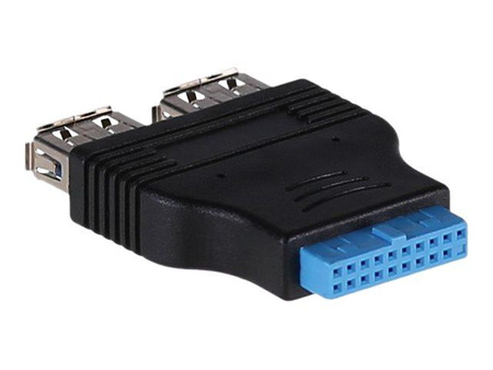 AKYGA Adapter AK-CA-58 2x USB 3.0 A f / USB 19 pin f