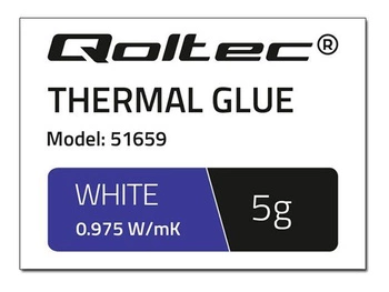 QOLTEC 51659 Qoltec Klej termoprzewodzący 0.975 W/m-K 5g Biały