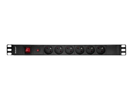 QOLTEC 53995 Listwa zasilająca Qoltec do RACK 19 16A 1U PDU 6xSCHUKO 2m