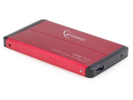 GEMBIRD EE2-U3S-2-R Gembird obudowa USB 3.0 na dysk HDD/SSD 2.5 SATA, aluminiowa, czerwona