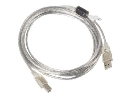 LANBERG CA-USBA-12CC-0030-TR Lanberg kabel USB 2.0 AM-BM ferryt transparentny 3m