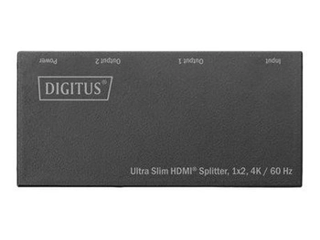 DIGITUS DS-45322 Ultra Slim HDMI Splitter 1x2 4K/60Hz HDR HDCP 2.2 18Gbps Micro USB powered