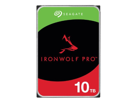 SEAGATE Ironwolf PRO Enterprise NAS HDD 10TB 7200rpm 6Gb/s SATA 256MB cache 8.9cm 3.5inch 24x7 for NAS RAID Rackmount Systeme BLK