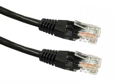 Kabel Patchcord miedziany kat. 6 RJ45 UTP 1m czarny