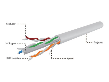 GEMBIRD UPC-6004SE-SOL/100 Gembird kabel instalacyjny skrętka UTP, 4x2, kat. 6, drut CCA, 100m, szary