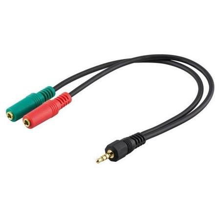 MANHATTAN 352024 Manhattan Kabel /adapter audio stereo 1 x jack 3.5 mm 4-pinowy na 2 x jack 3.5mm