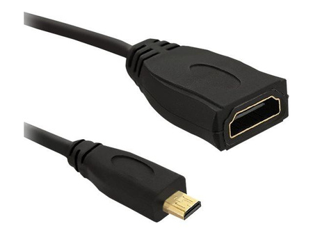 QOLTEC 50399 Qoltec Kabel Micro HDMI D Męski / HDMI A Żeński v1.4 0,2m