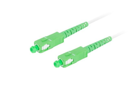 Patchcord światłowodowy Sm Sc/Apc-Sc/Apc Simplex 3.0mm 25M biały