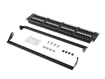 Patch panel Lanberg PPU6-2048-B 48 port 2U 19" kat.6 czarny