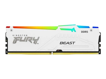 KINGSTON FURY Beast 64GB DIMM 5200MT/s DDR5 CL40 Kit of 2 White RGB XMP