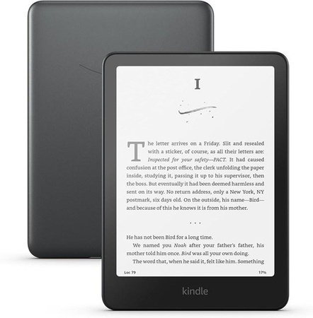 Ebook New Kindle Paperwhite (12th Generation) - 2024 release 7” glare-free 32GB Wi-Fi Wireless charging (Without Lockscreen Ads) Metallic Black