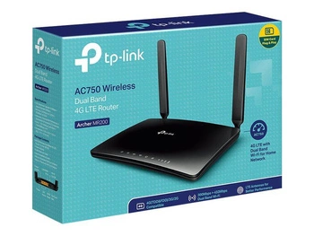 TPLINK Archer MR200 TP-Link Archer MR200 Wireless AC750 LTE router 3xLAN, 1xWAN, 1xSIM