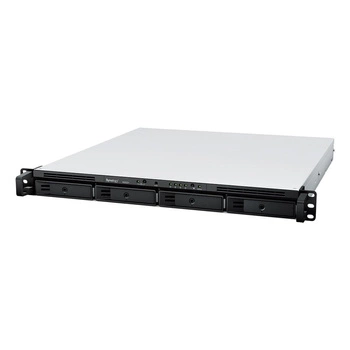 NAS Synology RS822+; 1U RACK; 4x (3.5" SATA HDD/2.5" SATA SSD); AMD Ryzen V1500B; 2 GB DDR4 ECC SODIMM (max. 32GB), 4x 1GbE RJ-45