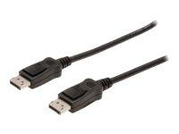 ASM AK-340103-010-S Kabel DisplayPort z zatrzaskami 1080p 60Hz FHD Typ DP/DP M/M czarny 1m