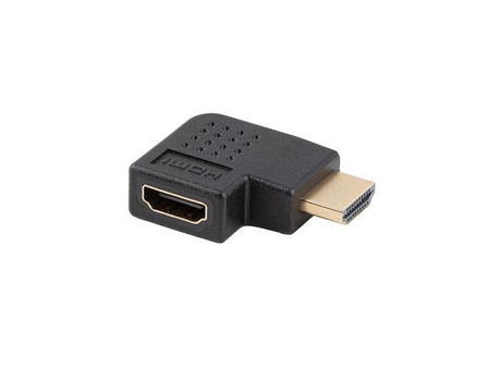 Adapter Lanberg HDMI(M) -> HDMI(F) 4K kątowy prawo czarny