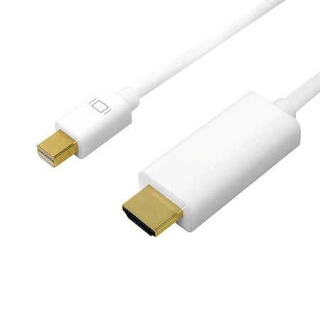 Kabel mini DisplayPort do HDMI,4K, 2m Biały 