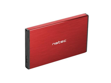 NATEC NKZ-1279 Natec obudowa RHINO GO USB 3.0 na dysk 2,5 SATA, czerwona, Aluminium