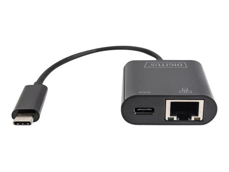 DIGITUS USB Type-C Gigabit Ethernet Adapter with Power Delivery Support