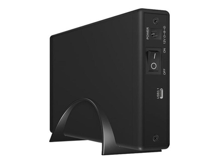 ICY BOX IB-377-C31 Obudowa Zewnętrzna 3.5inch HDD/SSD SATA III USB 3.1 Type-C Czarna