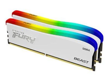 KINGSTON 16GB 3200MT/s DDR4 CL16 DIMM Kit of 2 FURY Beast White RGB SE