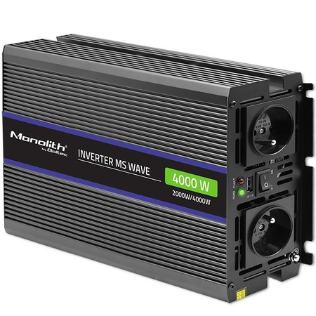 Przetwornica napięcia Monolith 4000 MS Wave | 12V na 230V |      2000/4000W | USB 