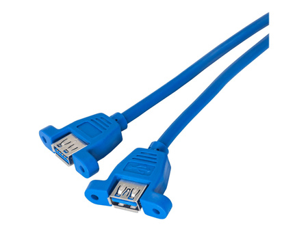 AKYGA Adapter z kablem AK-CA-62 2x USB A 3.0 A f / USB 19 pin f 65cm