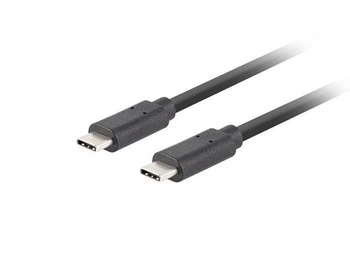 Kabel USB Lanberg USB-C(M) - USB-C(M) 3.1 Gen 2 10Gb/s PD100W 0,5m czarny