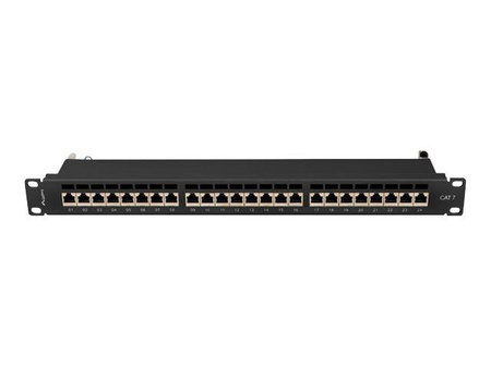 LANBERG patch panel 24 port 1U cat.7 FTP black