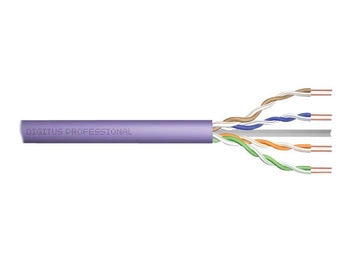 DIGITUS Installation cable cat.6 U/UTP Dca solid wire AWG 23/1 LSOH 100m violet