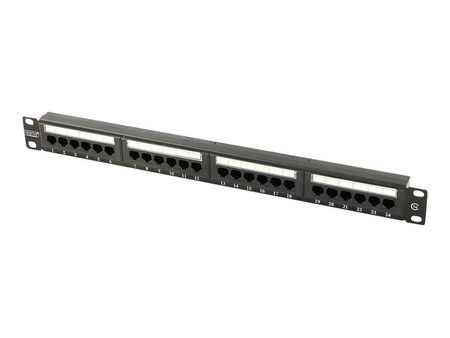 DIGITUS DN-91524U-1 Patch panel Digitus 19 24-portowy UTP kat. 5E, czarny