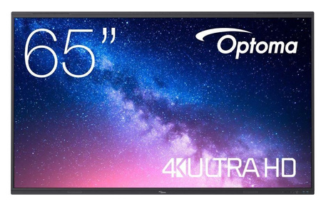 Optoma monitor interaktywny 65 cali 5653RK 8GB RAM / 64 GB ROM, 2x 18W speaker + 2x 8W subwoofer, 8 mikrofonów, 50-finger mutitouch, zero airgap, andr